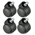 thumbnail image 4 of 4Pcs 2-inch Office Chair Casters Nylon Twin Wheel,Universal 11mmx22mm Stem Mount, 4 of 4