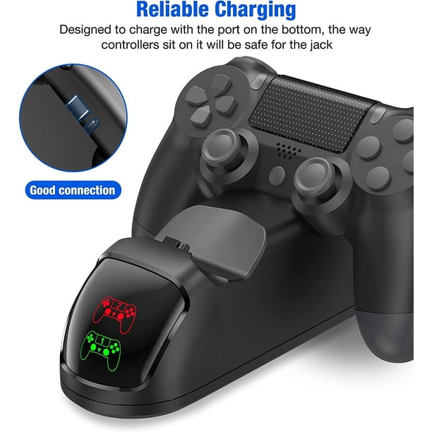 BEBONCOOL PS4 Controller Charger Dock,Dual Controller Charging Station Work for Playstation PS4 / PS4 Pro / PS4 Slim-Black - Walmart.com