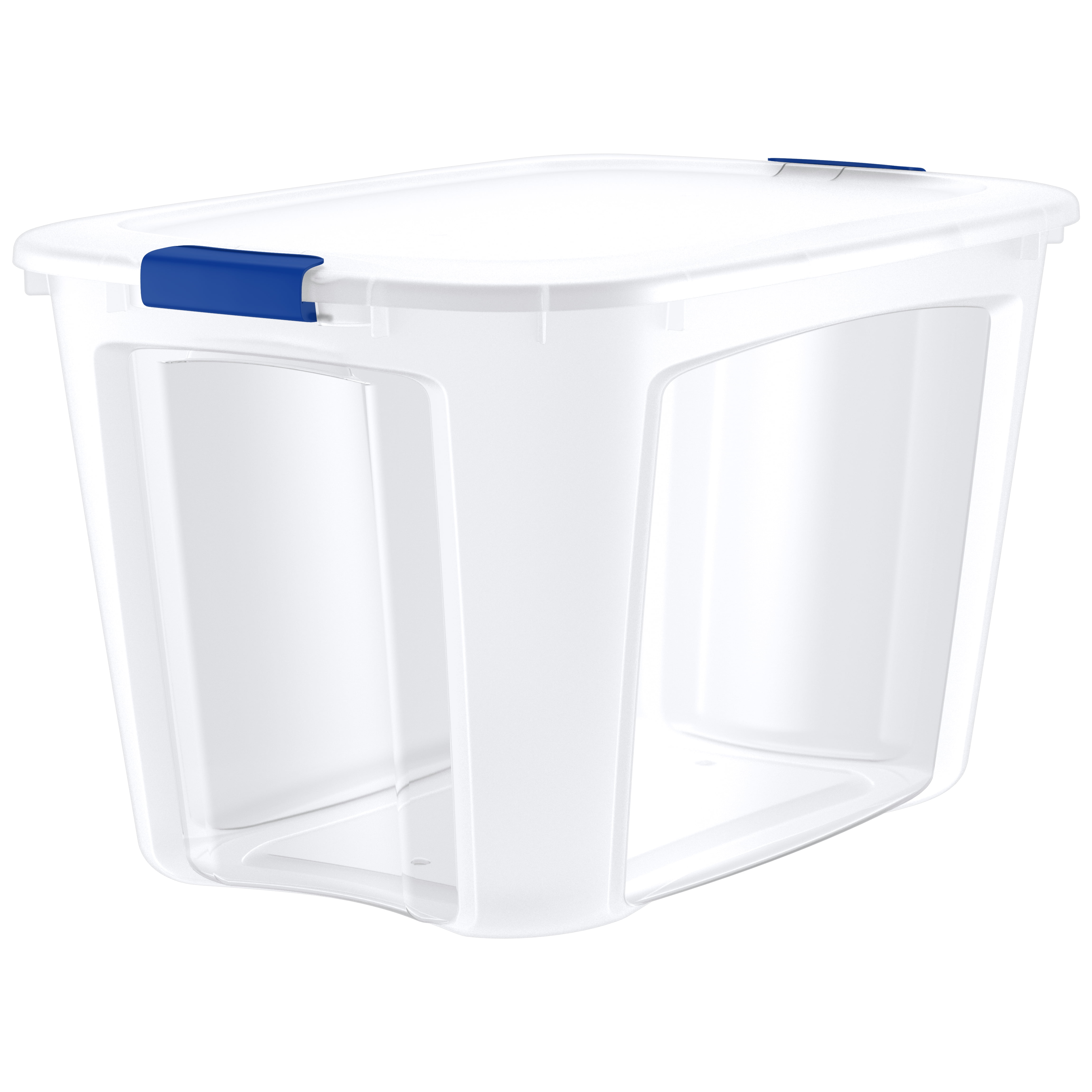 Bella Storage Solution 30 Gallon Locking Lid Storage Container - Clear Base  & Sharkskin Lid