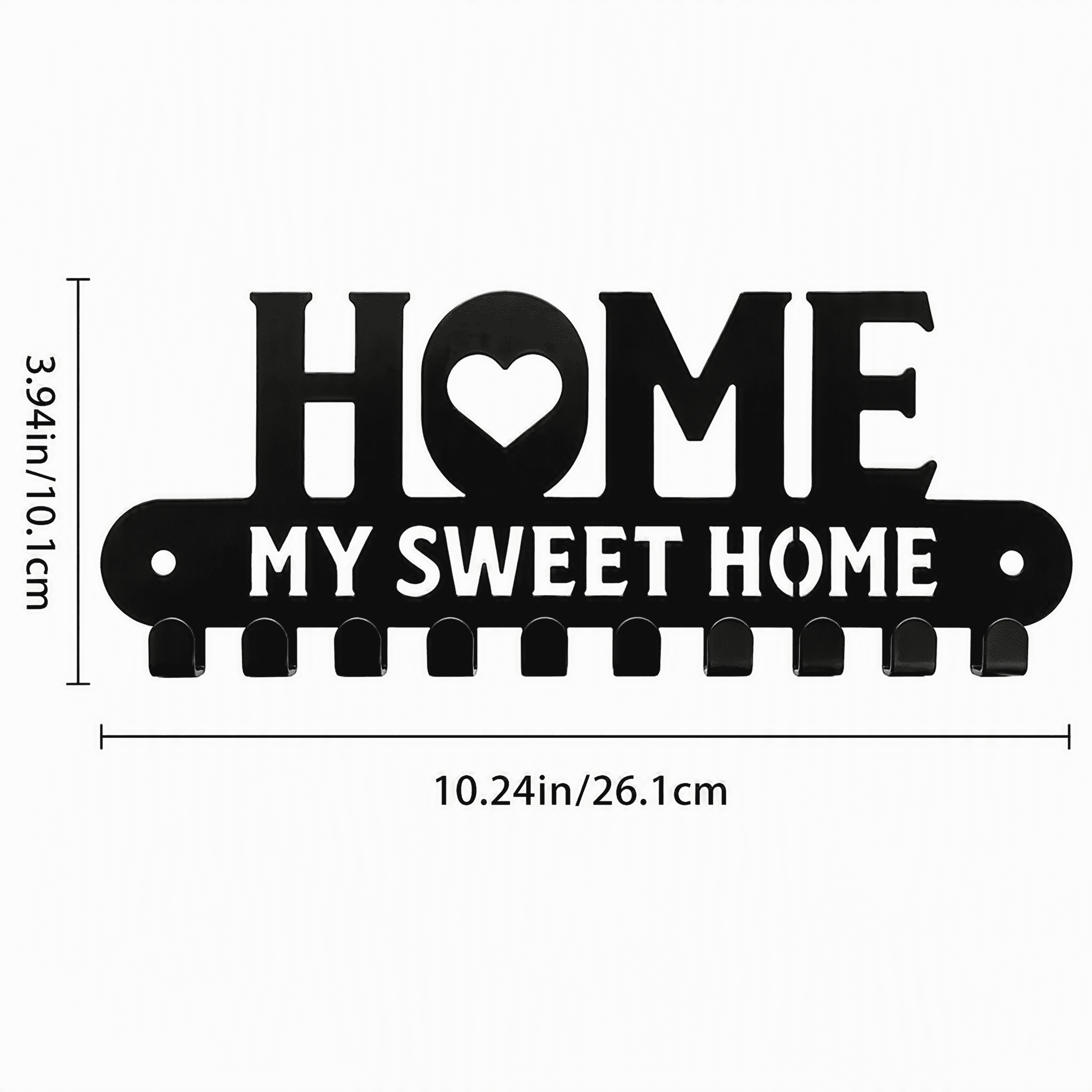 2-in-1 Halloween Christmas Wall Key Holder with Sturdy iron Hooks Entryway Organizer Holiday Home Decor