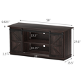 thumbnail image 7 of Lacoo TV Wood Stand Sliding Barn Door Storage Farmhouse TV Cabinet and Adjustable Storage Shelves, Dark Brown, 7 of 7