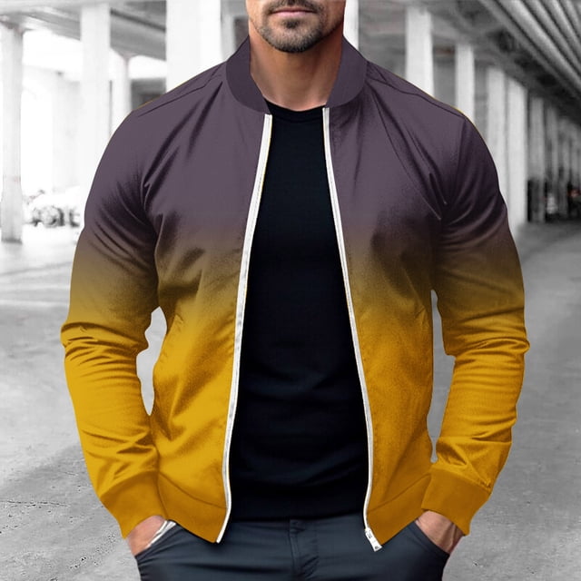 LOVZFMLL Jackets for Men Pullover Sweater Stand Collar Elastic Solid Color Half Sweater For Men Stand-up Collar Sweater