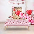 thumbnail image 4 of Valentines's Day Decorations Tablecloth Vinyl Rectangular Table Cloth Red Heart Pattern Decor for Valentines's Day Wedding Anniversary, 4 of 6