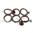 thumbnail image 4 of Bird Rope Climbing Net, Bird Cage Exercise  Circle Ring Toy Hand Woven Natural Wood Branch  For Cockatoo 5 Rings,6 Rings, 4 of 8
