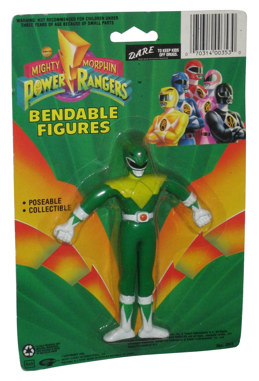 Power Rangers Bendable Gordy Toy Poseable (1994) Vintage Green Ranger ...