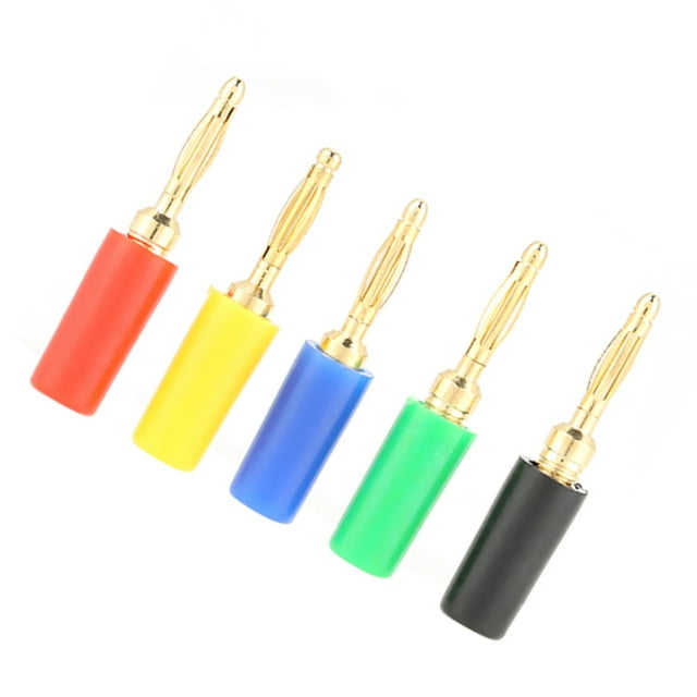 Maximum Signal Transfer Banana Plug, Mixed Colors 20 Pcs/set Speaker Banana Plug, Equipment For Electrical Testing Speaker
