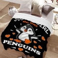 thumbnail image 4 of Penguin Blanket,Gifts for Girls Loves Cute Penguins Animals Plush Throw,Super Soft Flannel Fleece,Warm Throw Blankets,Lightweight Comfy Sheet for Couch Bed Sofa,80"x60" Queen for Women Men, 4 of 6