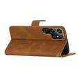 thumbnail image 3 of Tarise Galaxy S21 Ultra Flip Wallet Phone Case, PU Leather Kickstand Wrist Strap Card Holders Shockproof TPU Inner Shell Magnetic Solid Color Case Cover for Samsung Galaxy S21 Ultra 5G 6.8", Brown, 3 of 9