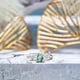 thumbnail image 3 of Anillo de compromiso JeenMata de ágata verde musgo ovalada 1,3 ct baño de oro blanco 18K sobre plata, 3 of 5