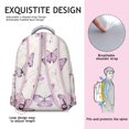 thumbnail image 5 of Butterfly Print Commuter Backpack - Lightweight College Bookbag with Large Capacity, Side Water Bottle Holder, Comfortable Straps, 5 of 6