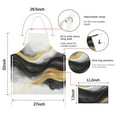 thumbnail image 7 of Black White Gray Gold Marble Pattern Apron-Garden Aprons for Women with Pockets-Cotton Linen Waterproof Kitchen Cooking Gardening Aprons Adjustable for Kitchen,Cooking,BBQ and Salon 33x27 Inch, 7 of 7