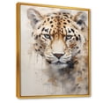 thumbnail image 2 of Designart "Dominance Captured In The Cheetah'S Gaze IV" Animals Leopard Floater Framed Canvas Prints, 2 of 5