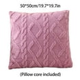 thumbnail image 3 of geerera 20x20 Inch Faux Wool Pillow, Farmhouse Plush Square Cushion, Boho Decorative Throw Pillow for Living Room Sofa Decor, 3 of 8