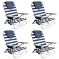 thumbnail image 1 of Ostrich On-Your-Back Sand Beach 6" Off-The-Ground Chair, Stripe (4 Pack), 1 of 10