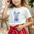 thumbnail image 2 of YUQIN Toddler Easter Bunny Shirts Girls T-Shirt Cartoon Print Round Neck Short Sleeve T Shirts Casual Tee Shirt Children's Tshirt Tops Tshirts Fashion Tops, 2 of 4
