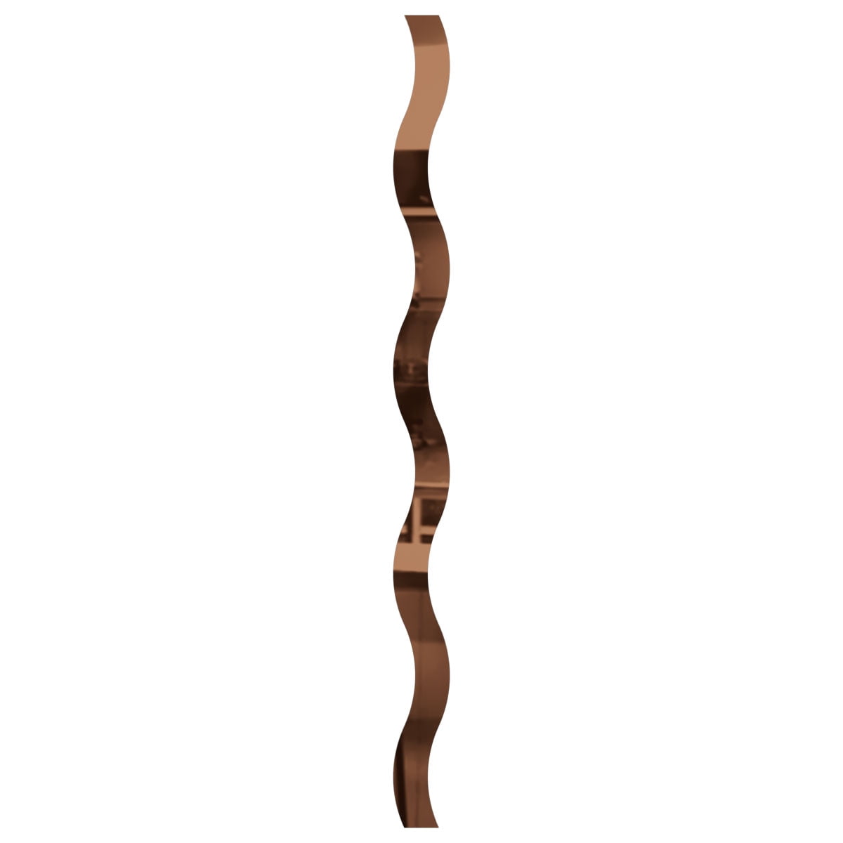 Ekena Millwork 47"H x 1/8"T Brazos Adjustable Acrylic Decorative Slat Wall Panel Kit, Bronze Mirror (contains 22 Slats)