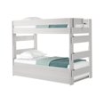 thumbnail image 2 of Plank+Beam Solid Wood Farmhouse Twin over Twin Bunk Bed Bed with Trundle, White Wash, 2 of 7