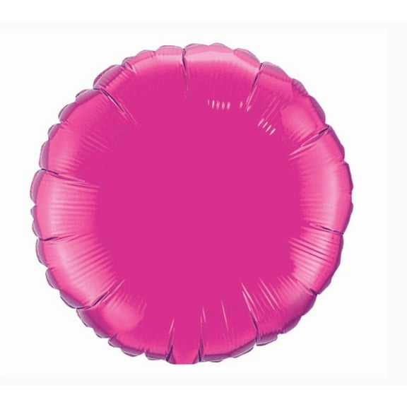 18 inch Circle - Magenta Qualatex Foil Mylar Balloon - Party Supplies Decorations