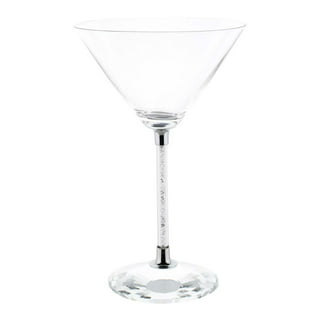 Martini Cocktail Glasses Set Clear Plastic Cup Black Paper Straws Party BBQ