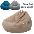 thumbnail image 3 of Bean Bag Chair Cover Only Storage Stuffed with Inner Liner Cotton Canvas Beanbag Seat Covers(Without Filling), 3 of 11