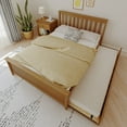 Max & Lily Full Size Bed Frame with Trundle, Solid Wood Platform Bed ...