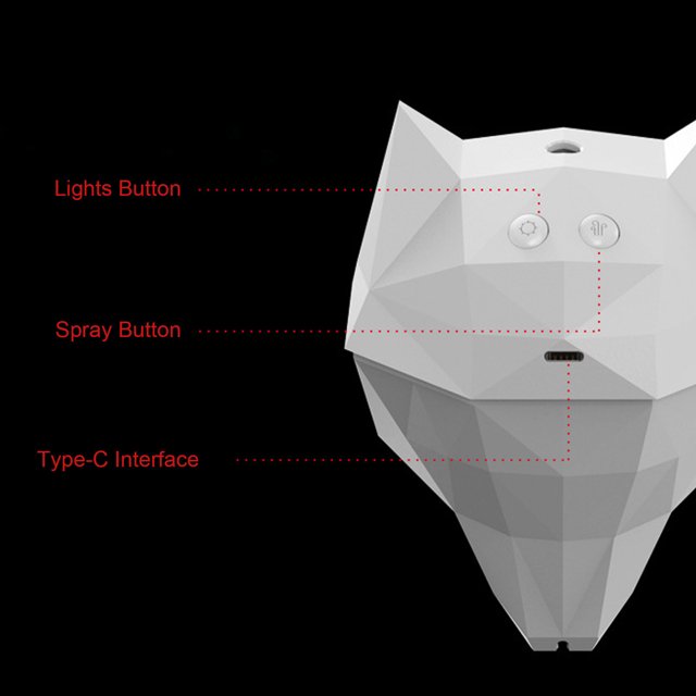 Boovnll Humidifiers for Bedroom, Wolf Humidifier Geometry Diy War Wolf Model Heavy Humidifier, Humidifier, Humidifier Large Room, Cool Mist Humidifiers for Bedroom