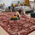 thumbnail image 4 of Cydiria Vintage Boho Traditional Oriental Faux Wool Area Rug,4' x 6', Red, 4 of 7