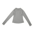 thumbnail image 5 of Ediodpoh Women's Protective Wicking Long Sleeve Yoga Fitness Shirt & Breathable for Running & Sports Womens Tops Grey S, 5 of 7