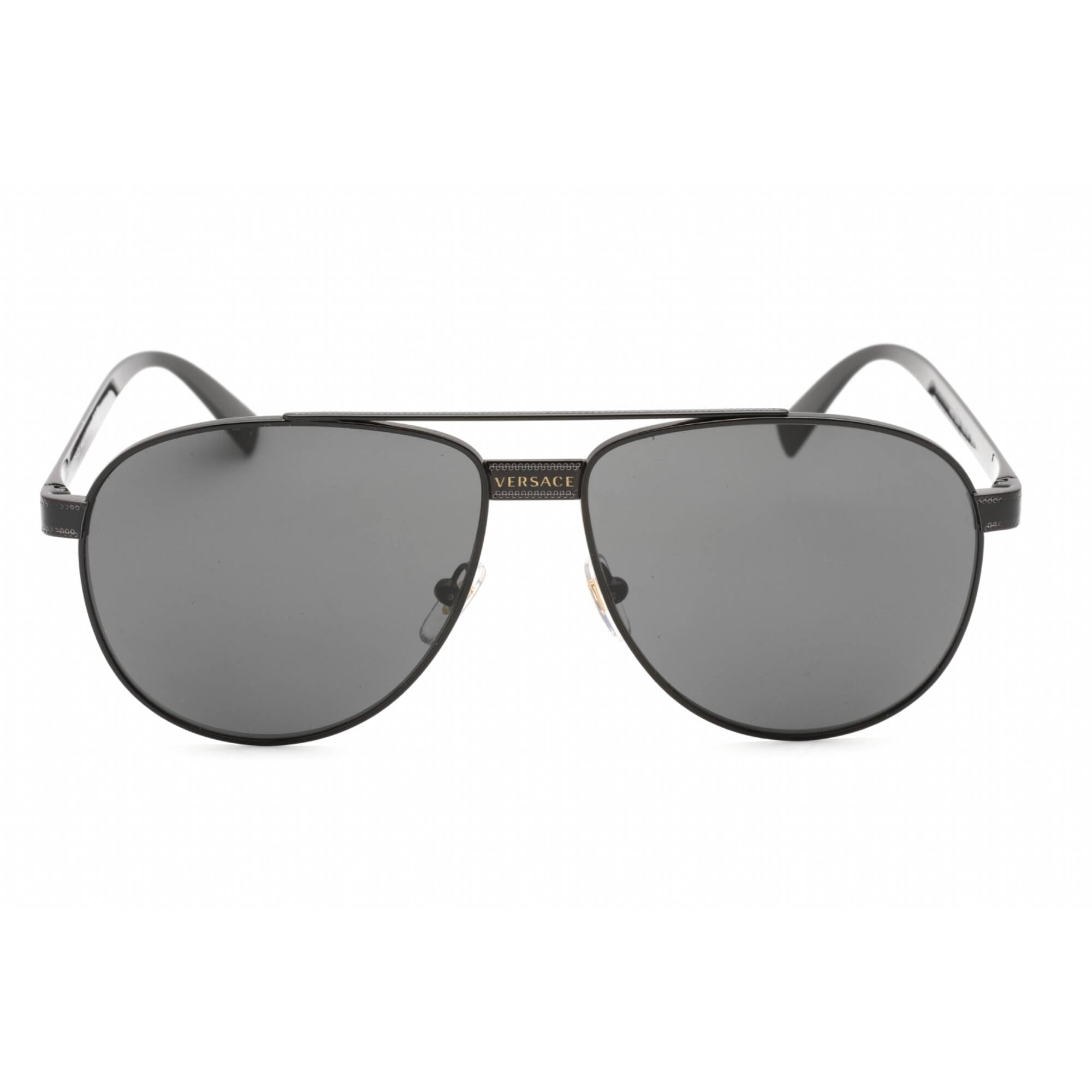 Versace Grey Pilot Unisex Sunglasses VE2209 100987 58