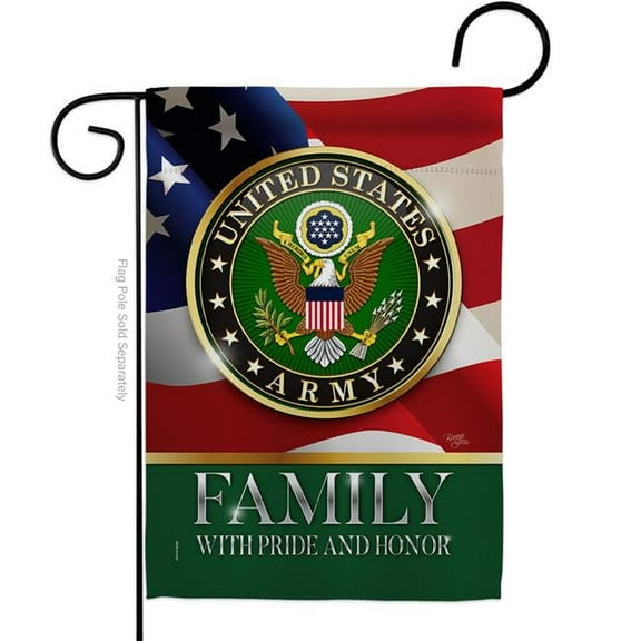 Breeze Decor G158427-BO US Army Family Honor Garden Flag Armed Forces 13 x 18.5 in. Double-Sided Decorative Vertical Flags for House Decoration Banner Yard Gift