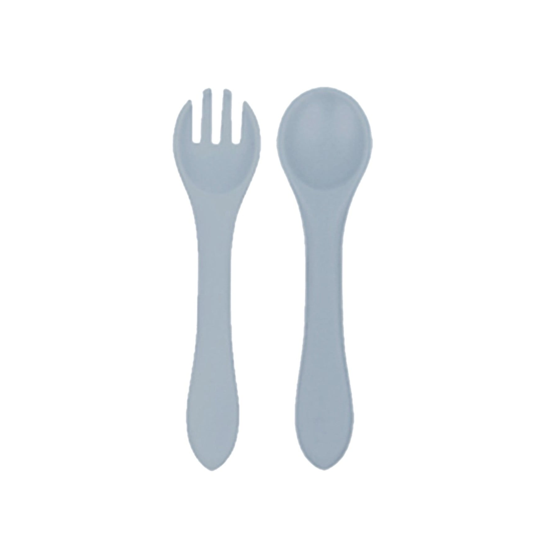 Bebcare Tiger Silicone Spoon and Fork Set, 3-Pack, Multi-color, Dishwasher Safe, Durable, BPA-Free