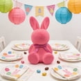 thumbnail image 5 of karymi Soft Flocked Foam Easter Bunny Ornament Solid Color Freestanding Design Lightweight for Tabletop Shelf Mantel Entryway Spring Decor 12.2x7.09x7.09in Family Gifts, 5 of 7