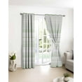 thumbnail image 4 of Fsddascl Sage Green Stripe Blackout Curtains for Bedroom/Living Room, Thermal Insulated Kitchen Curtains, Abstract Art Modern Vertical Striped Grommet Darkening Window Treatment Drapes 52"x63"x2, 4 of 8