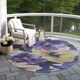 thumbnail image 6 of Addison Rugs Chantille Indoor/Outdoor Transitional Floral Purple Washable Round Rug, 8' x 8', 6 of 6