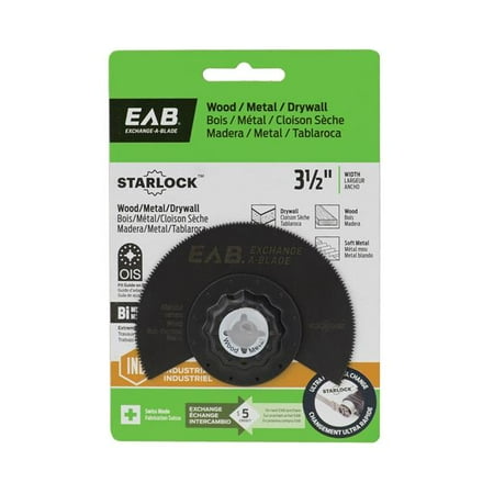 

Exchange-A-Blade 1071372 3.5 in. Bimetal Wood Metal & Drywall - Starlock Industrial Oscillating Accessory - Exchangeable