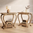 thumbnail image 7 of Tribesigns End Table, Narrow Wood Side Table with Storage Shelves, 2-Tier Bedside Accent Furniture for Living Room, 7 of 7