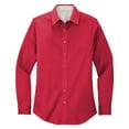 thumbnail image 5 of Yellow Rooster Womens Long Sleeve Easy Care Shirt Red/Light Stone 5XL, 5 of 6