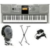 YAMAHA YPT-330 Premium Keyboard Pack with Power Supply, Keyboard Stand and Closed-Cup Stereo Headphones
