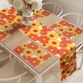 thumbnail image 2 of Ambesonne Orange Table Runner & Placemats, Gerbera Petals Graphic, Placemat 4 pcs + Runner 14"x72", Orange Yellow Scarlet, 2 of 2