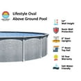 Lake Effect Pools Lifestyle 18' x 33' Oval x 54" Resin Protected Steel