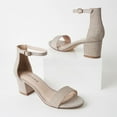 thumbnail image 3 of J. Adams Daisy Block Heel Sandals, Ankle Strap Block Heels Open Toe Dress Shoes, Chunky Heels Comfortable and Stylish for Women, 3 of 7