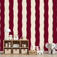 thumbnail image 7 of Wallpaper Wavy Red Cream Striped Organic Flowing Lines Peel and Stick Wall Murals 69"H x 96"W Removable PVC Wall Paper Self-Adhesive Wall Paintings Art Decor for Bedroom Living Room, 7 of 7