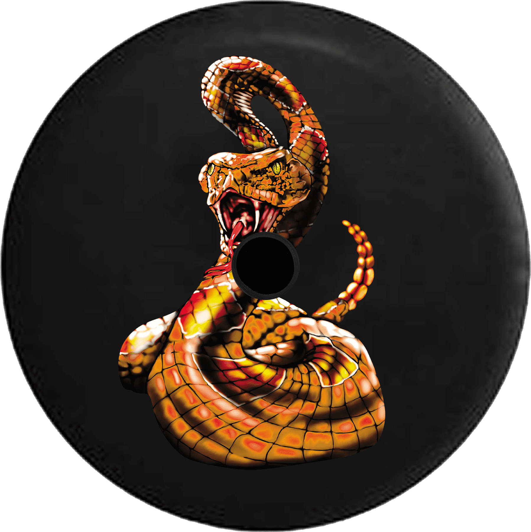 2018 2019 Wrangler JL Backup Camera Diamond Back Rattle Snake Orange