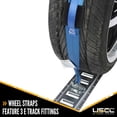 thumbnail image 4 of US Cargo Control E Track Tie-Down Kit - 16 Piece Set with 5' E Track Rails, End Caps, Wheel Straps - Cargo Accessories for Trucks, Trailers, Vans & Utility Car Hauling, 4 of 5