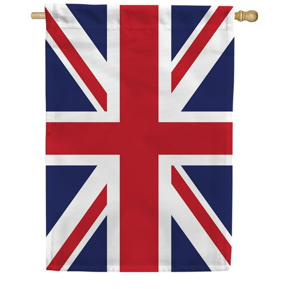 America Forever Union Jack House Flag 28 x 40 inch Double Sided, British Banner UK Flag Outdoor Decor, England Heritage International Yard Display United Kingdom Decorations