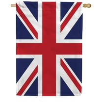 America Forever Union Jack House Flag 28 x 40 inch Double Sided, British Banner UK Flag Outdoor Decor, England Heritage International Yard Display United Kingdom Decorations