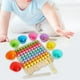 thumbnail image 1 of Toddlers Board Games,3 in 1 Toddlers Board Games Math Learning,Wooden Peg Board Beads Game Counting Toy for Kids,Puzzle Color Sorting Stacking Art Toys Toddlers,Educational Montessori Games CUTICAT Juegos de mesa para niños pequeños, 1 of 5