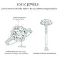thumbnail image 5 of Rosec Jewels Certified Lab Grown Diamond Floral Engagement Ring 2Ct (8 mm, EF-VS Quality), 14K White Gold, US 8.00, 5 of 8
