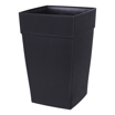 Tusco Products TUSCTR26BK 26 in. Cosmo Tall Round Planter, Black, 1