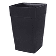 thumbnail image 1 of DCN Plastic Harmony Tall 12 x 12 x 18 Inch Flower Pot Planter, Black, 1 of 3